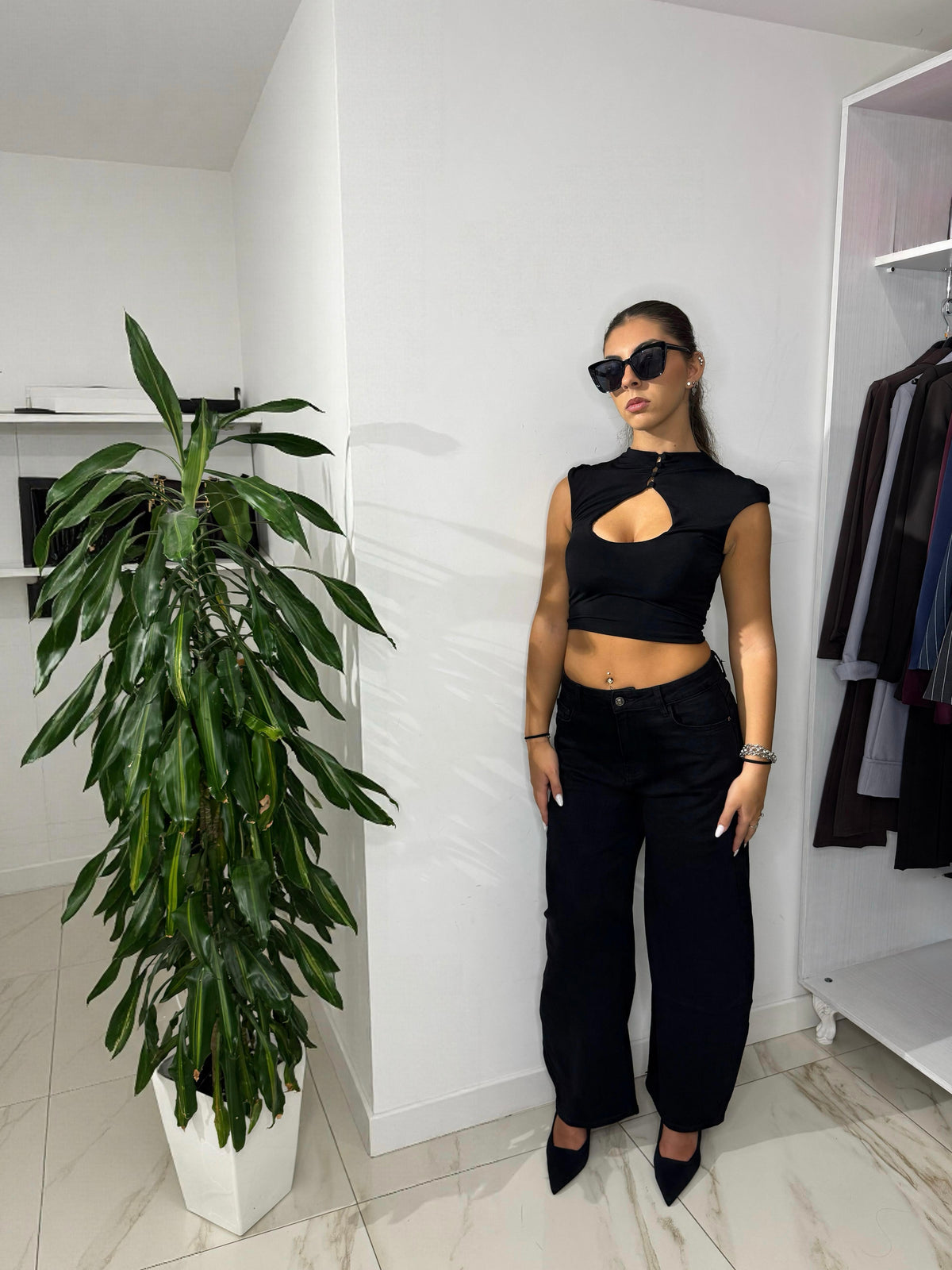 Jeans Leo Glam - Black