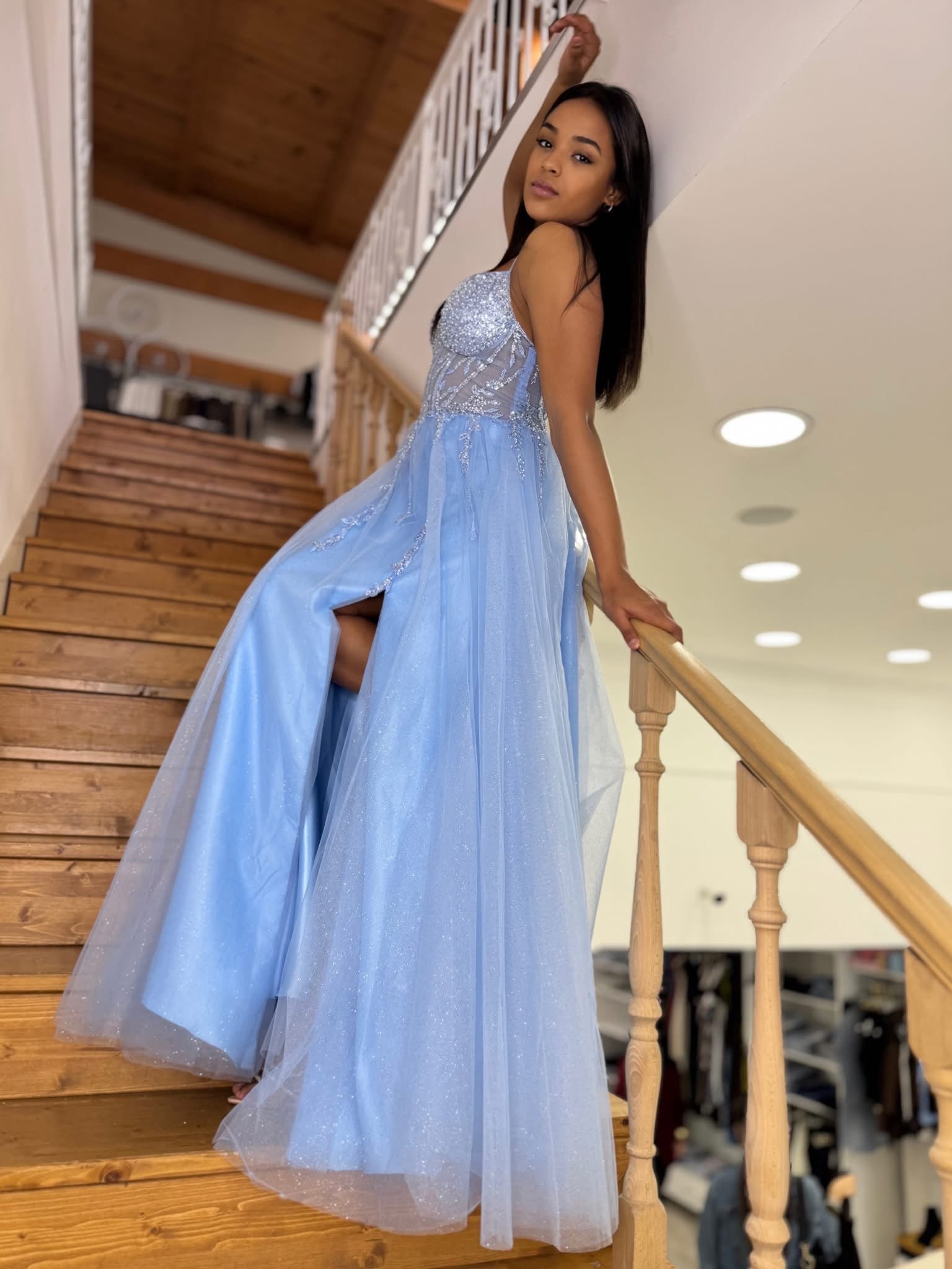 Abito Cerimonia “Celeste” – Azzurro Polvere